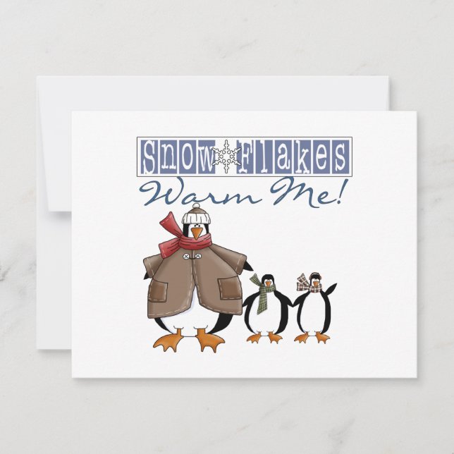 Cartes Pour Fêtes Annuelles Snowflakes Warm Me Tshirts et cadeaux de vacances (Devant)