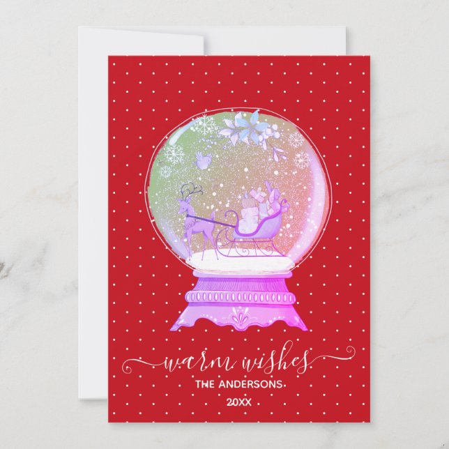 Cartes Pour Fêtes Annuelles  Snowglobe  (Devant)