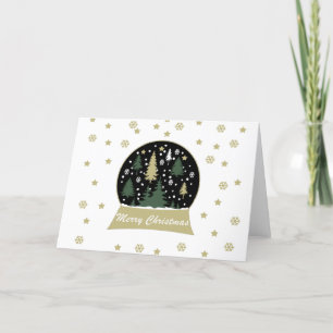 Cartes Pour Fêtes Annuelles snowglobe décoré