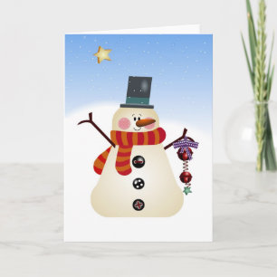 Cartes Pour Fêtes Annuelles Snowman