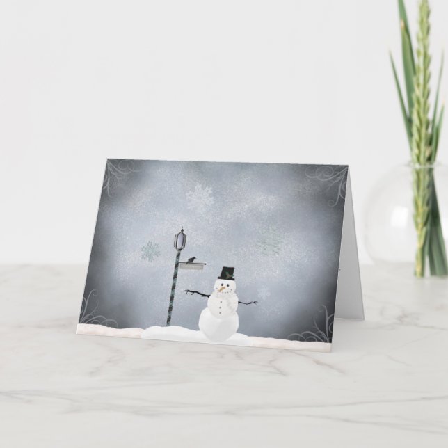 Cartes Pour Fêtes Annuelles Snowman (Devant)