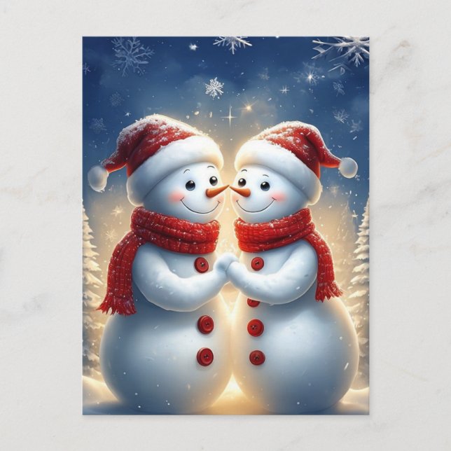 Cartes Pour Fêtes Annuelles Snowman (Devant)