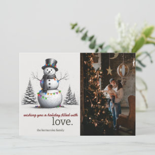 Cartes Pour Fêtes Annuelles Snowman