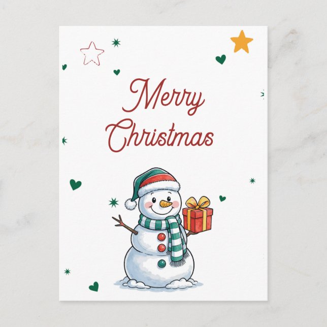 Cartes Pour Fêtes Annuelles Snowman Christmas (Devant)