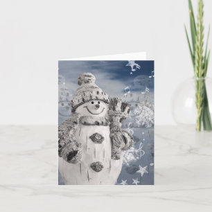 Cartes Pour Fêtes Annuelles Snowman Christmas Music