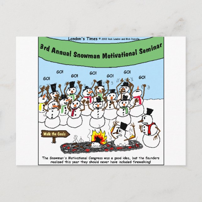 Cartes Pour Fêtes Annuelles Snowman Convention Drôle cadeaux de Noël & Tee - s (Devant)