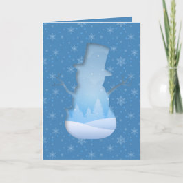 Cartes Pour Fêtes Annuelles Snowman Cutout