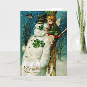Cartes Pour Fêtes Annuelles Snowman de Christmas