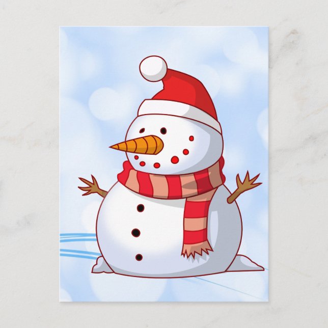 Cartes Pour Fêtes Annuelles Snowman de Noël (Devant)