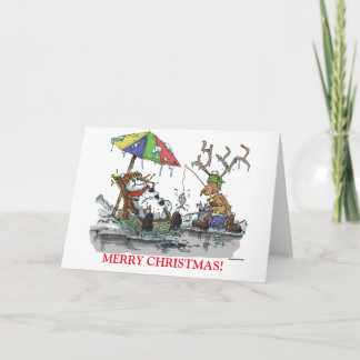 Cartes Pour Fêtes Annuelles Snowman et Reindeer