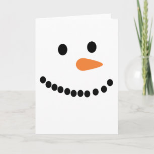 Cartes Pour Fêtes Annuelles Snowman Face Chrismas Funny Enfants et Adultes
