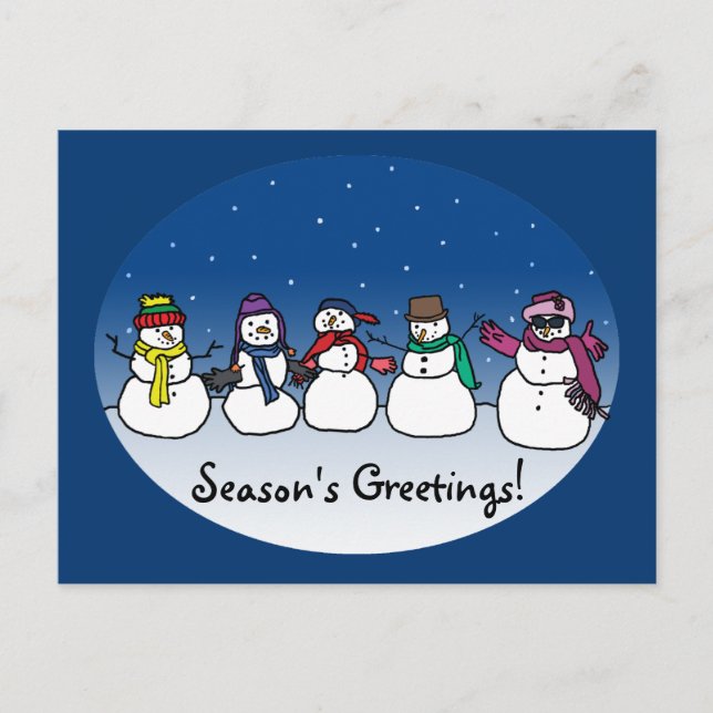 Cartes Pour Fêtes Annuelles Snowman Fun (Devant)