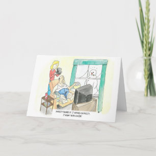 Cartes Pour Fêtes Annuelles Snowman givré Casquette sur Bert Humorisore