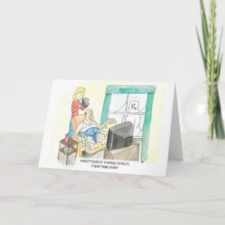 Cartes Pour Fêtes Annuelles Snowman givré Casquette sur Bert Humorisore