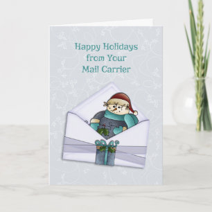 Cartes Pour Fêtes Annuelles Snowman Happy Holidays from Mail Carrier
