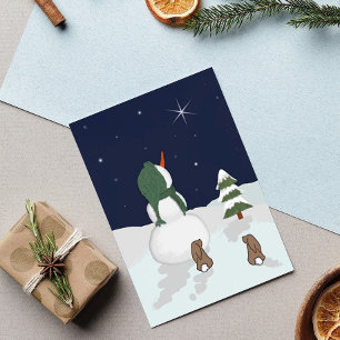 Cartes Pour Fêtes Annuelles Snowman I Know That Was You Remembrance Card