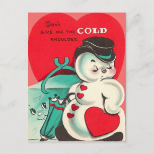 Cartes Pour Fêtes Annuelles Snowman Ice Tongs Coeur Parapluie Saint Valentin