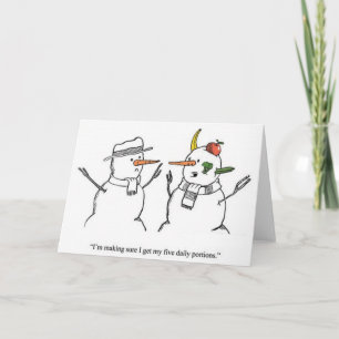 Cartes Pour Fêtes Annuelles Snowman Joke