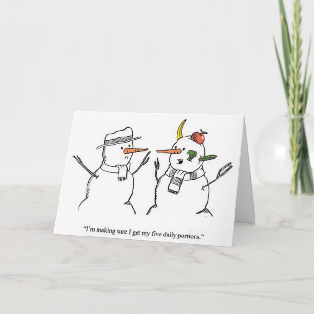 Cartes Pour Fêtes Annuelles Snowman Joke (Devant)