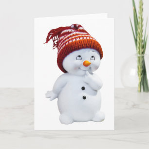 CARTES POUR FÊTES ANNUELLES SNOWMAN JOUEUR