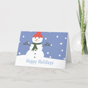 Cartes Pour Fêtes Annuelles Snowman Joyeuses Fêtes
