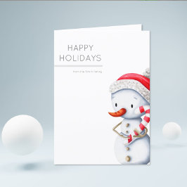 Cartes Pour Fêtes Annuelles Snowman Joyeuses Vacances de Noël en famille