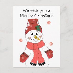 Cartes Pour Fêtes Annuelles Snowman - Joyeux Noël