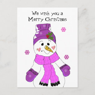 Cartes Pour Fêtes Annuelles Snowman - Joyeux Noël