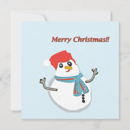 Cartes Pour Fêtes Annuelles Snowman, Merry Christmas!!
