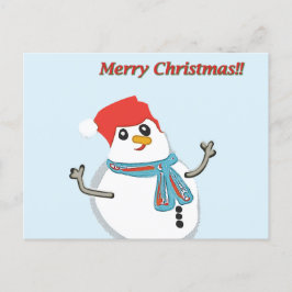 Cartes Pour Fêtes Annuelles Snowman, Merry Christmas!!