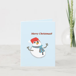 Cartes Pour Fêtes Annuelles Snowman, Merry Christmas!!