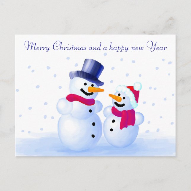 Cartes Pour Fêtes Annuelles Snowman Postcard (Devant)