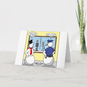 Cartes Pour Fêtes Annuelles Snowman sans bruit Bunny Suspect Cadeaux et Tee - 