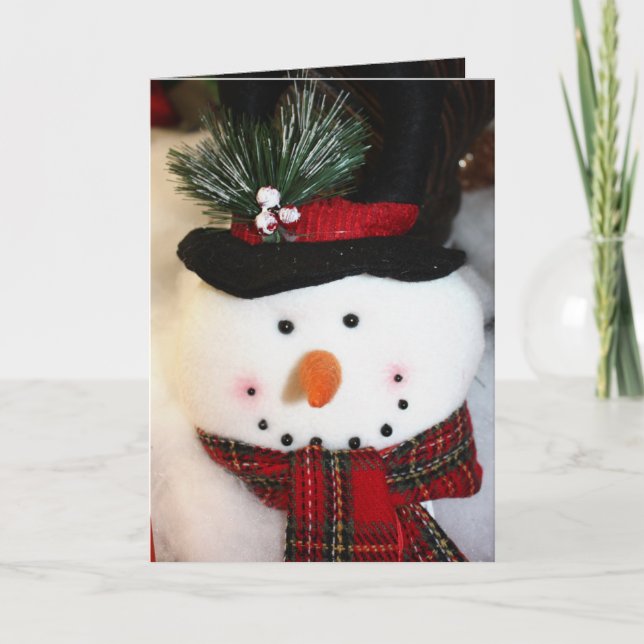 Cartes Pour Fêtes Annuelles Snowman Smile (Devant)