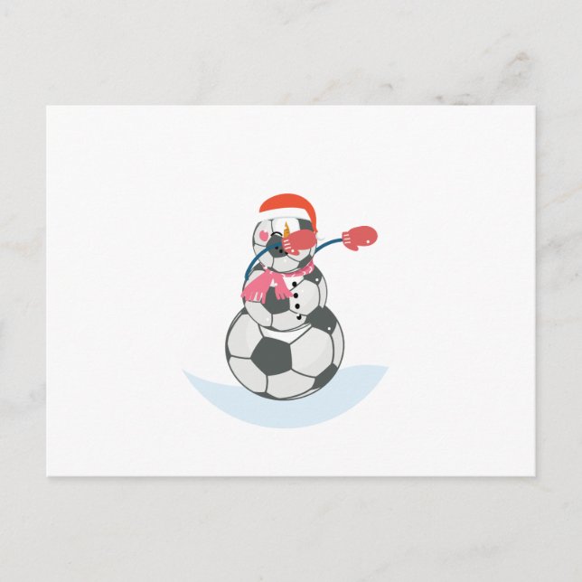 Cartes Pour Fêtes Annuelles Snowman Soccer Dabbing Funny Christmas Dab Ball (Devant)