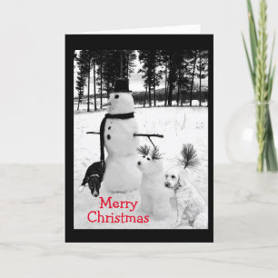 CARTES POUR FÊTES ANNUELLES SNOWMAN SOUHAITE POUR **JEUNE NIECE** POUR NOËL