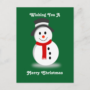 Cartes Pour Fêtes Annuelles Snowman souriant