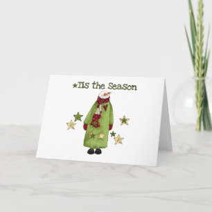 Cartes Pour Fêtes Annuelles Snowman Tis la saison