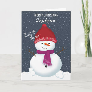 Cartes Pour Fêtes Annuelles Snowman Winter Wonderland