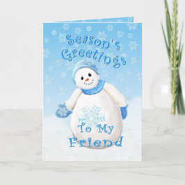 Cartes Pour Fêtes Annuelles Snowman Wonderland for Friend Christmas Card