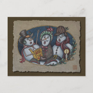 Cartes Pour Fêtes Annuelles Snowmen Christmas Carolers