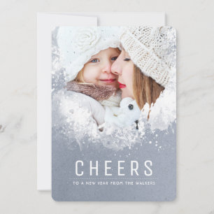 Cartes Pour Fêtes Annuelles Snows Splashes Photo de vacances