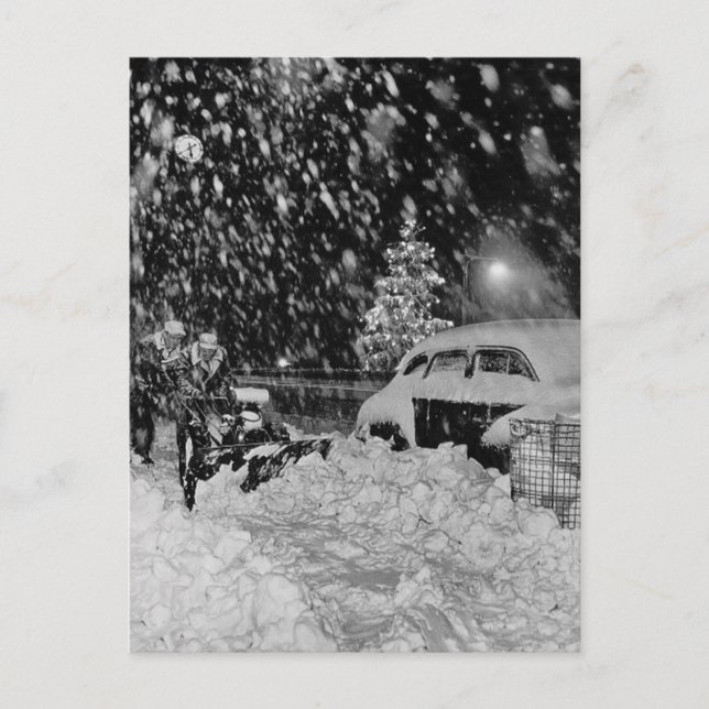 Cartes Pour Fêtes Annuelles Snowy Christmas à New York (Devant)
