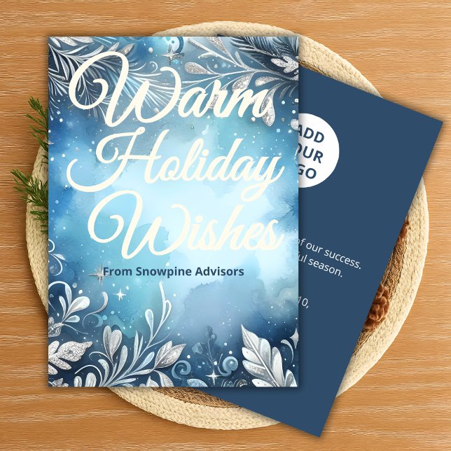 Cartes Pour Fêtes Annuelles Snowy Holiday Card | Custom Company Message (Créateur téléchargé)