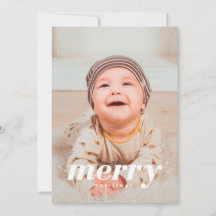 Snowy Modern Joyeux Noël Photo