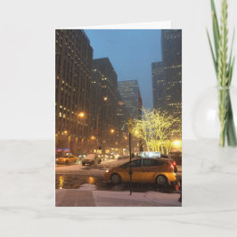 Cartes Pour Fêtes Annuelles Snowy Morning Midtown New York Noël