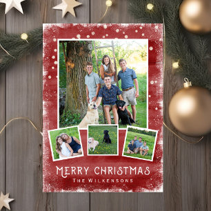 Cartes Pour Fêtes Annuelles Snowy Winter Wonderland Christmas Photo Collage