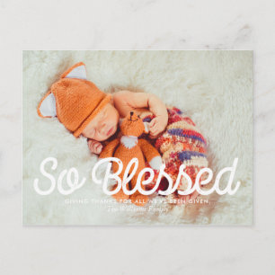 Cartes Pour Fêtes Annuelles So Blessed - Thanksgiving Family Photo