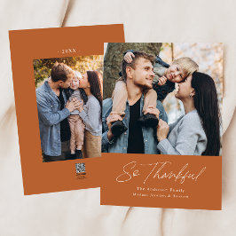 Cartes Pour Fêtes Annuelles So Thanksgiving Orange 2 Photo
