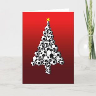 Cartes Pour Fêtes Annuelles Soccer Ball Tree - Christmas/Holiday Card